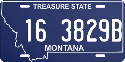 MT license plate 163829B