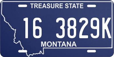 MT license plate 163829K