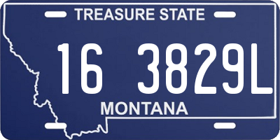 MT license plate 163829L