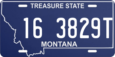 MT license plate 163829T