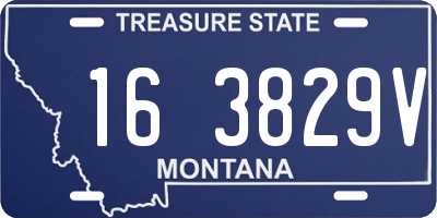 MT license plate 163829V