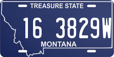 MT license plate 163829W