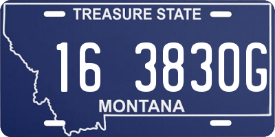 MT license plate 163830G