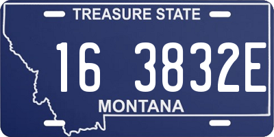 MT license plate 163832E