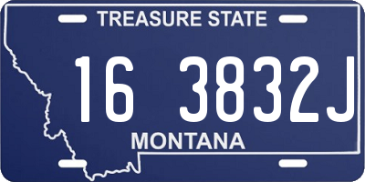 MT license plate 163832J