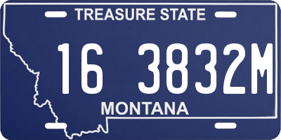 MT license plate 163832M