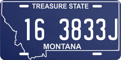 MT license plate 163833J