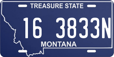 MT license plate 163833N