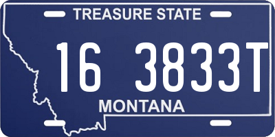 MT license plate 163833T