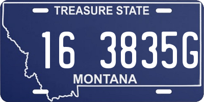 MT license plate 163835G
