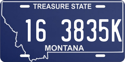 MT license plate 163835K