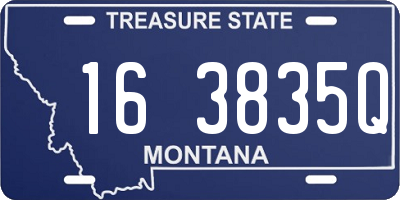 MT license plate 163835Q