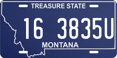 MT license plate 163835U