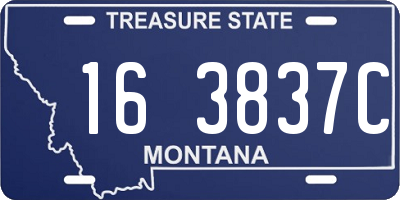 MT license plate 163837C