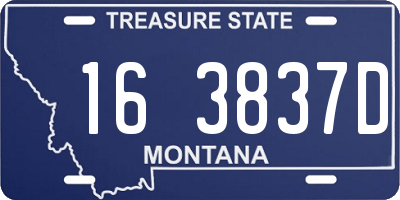MT license plate 163837D