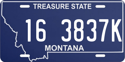 MT license plate 163837K