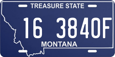MT license plate 163840F