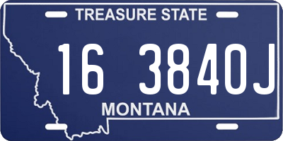 MT license plate 163840J