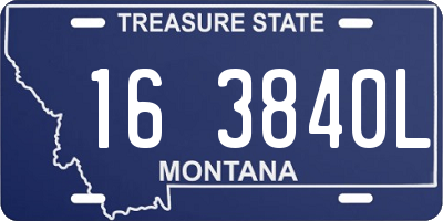MT license plate 163840L