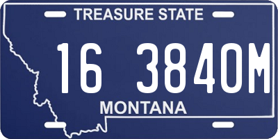 MT license plate 163840M