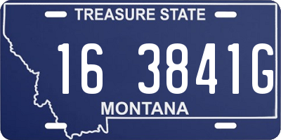 MT license plate 163841G