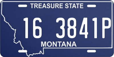 MT license plate 163841P