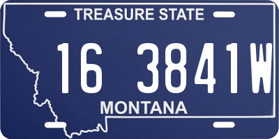 MT license plate 163841W
