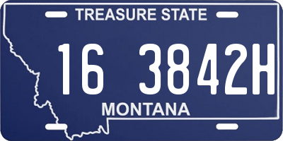 MT license plate 163842H
