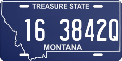 MT license plate 163842Q