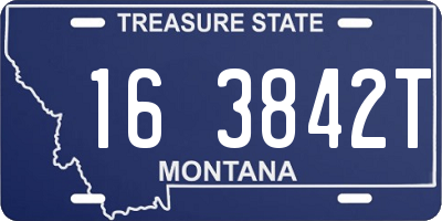 MT license plate 163842T