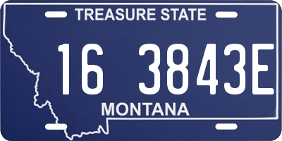 MT license plate 163843E