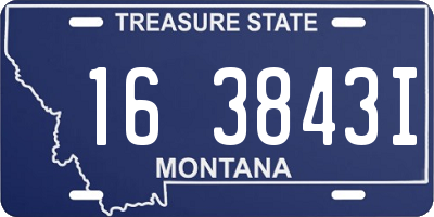 MT license plate 163843I