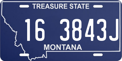 MT license plate 163843J