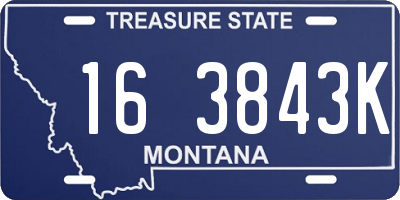 MT license plate 163843K