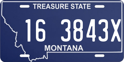 MT license plate 163843X