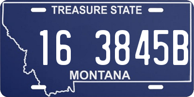 MT license plate 163845B