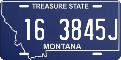 MT license plate 163845J