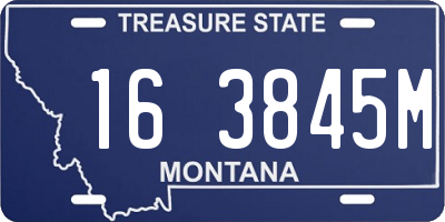 MT license plate 163845M