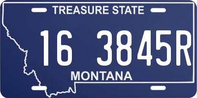 MT license plate 163845R