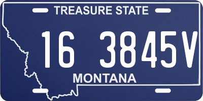 MT license plate 163845V