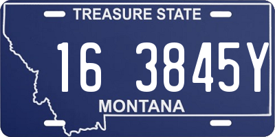 MT license plate 163845Y