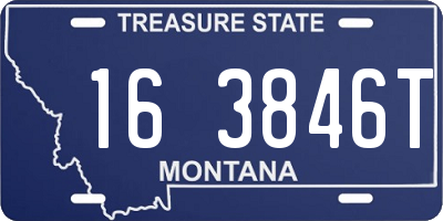 MT license plate 163846T