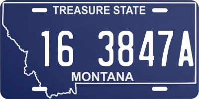 MT license plate 163847A