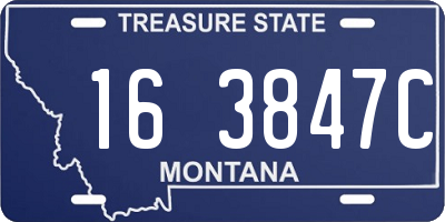 MT license plate 163847C