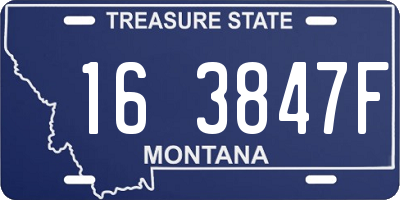 MT license plate 163847F