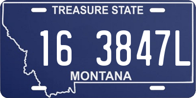 MT license plate 163847L