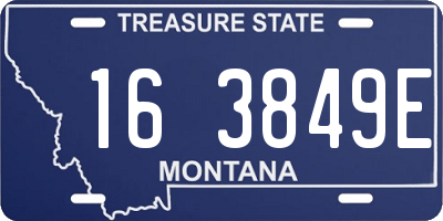 MT license plate 163849E