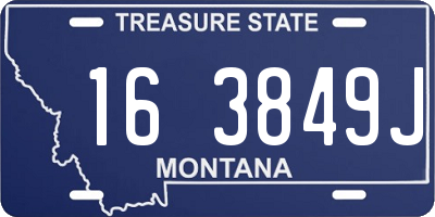 MT license plate 163849J