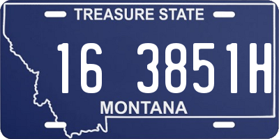 MT license plate 163851H
