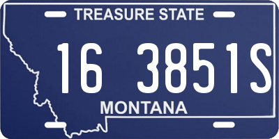 MT license plate 163851S